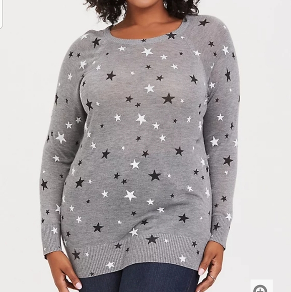 torrid Sweaters - Torrid 00 GREY STAR PULLOVER SWEATER NWT
